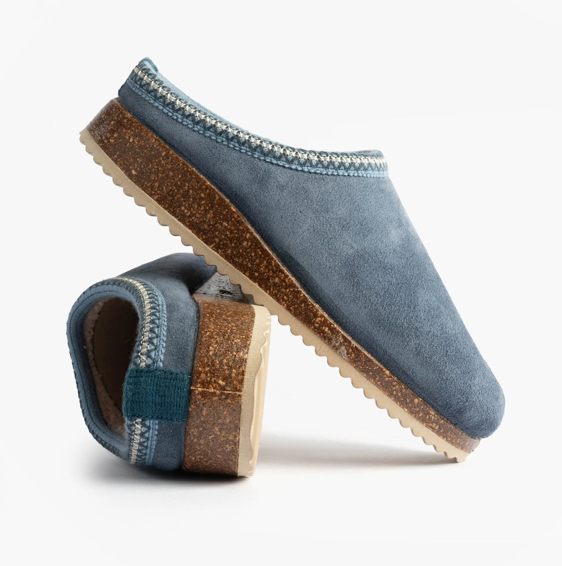 Nordikas 2247 Womens Suede Mule Slippers Denim sold by Shuperb product image thumbnail 2