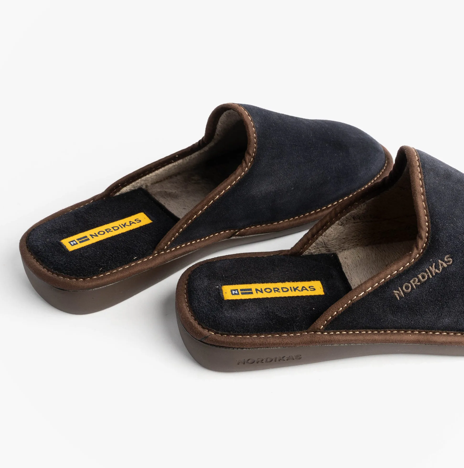 Nordikas 131 Mens Suede Mule Slippers Marine Blue sold by Shuperb product image thumbnail 5
