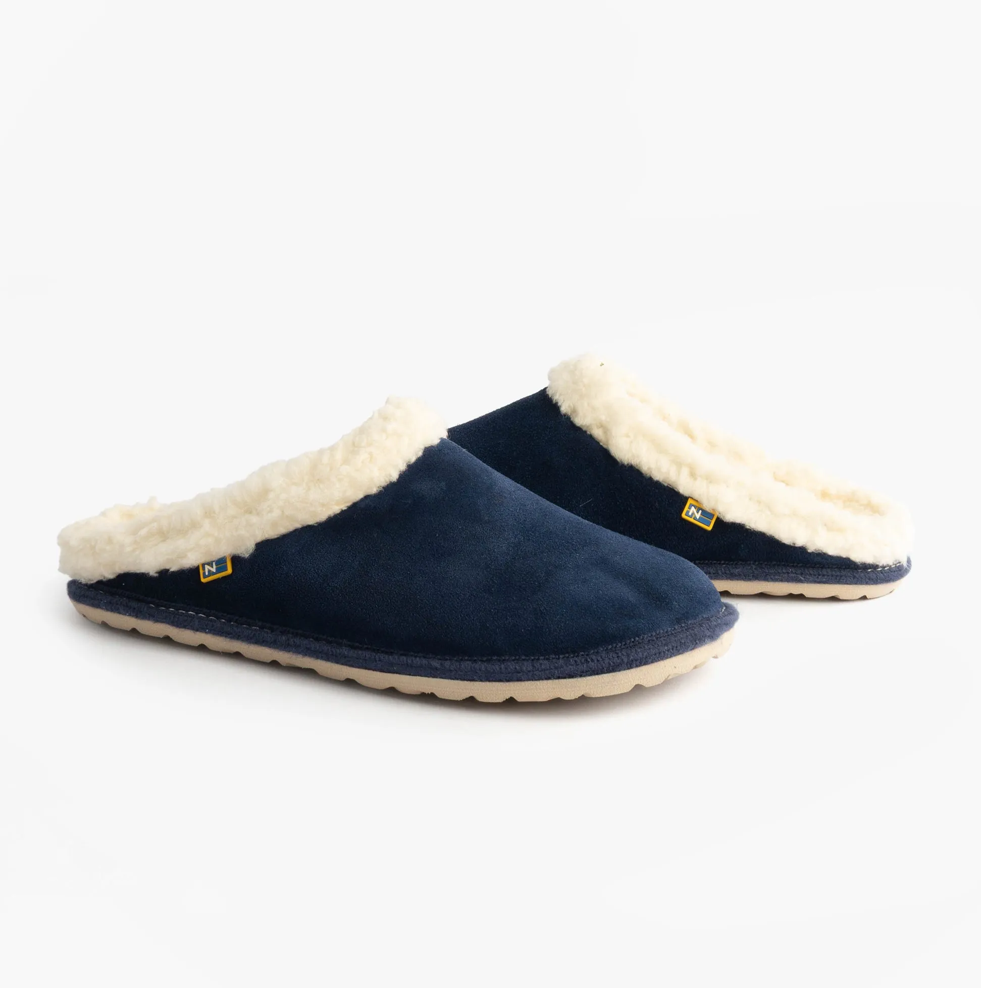 Nordikas 2087 Womens Suede Mule Slippers Indigo sold by Shuperb product image thumbnail 2