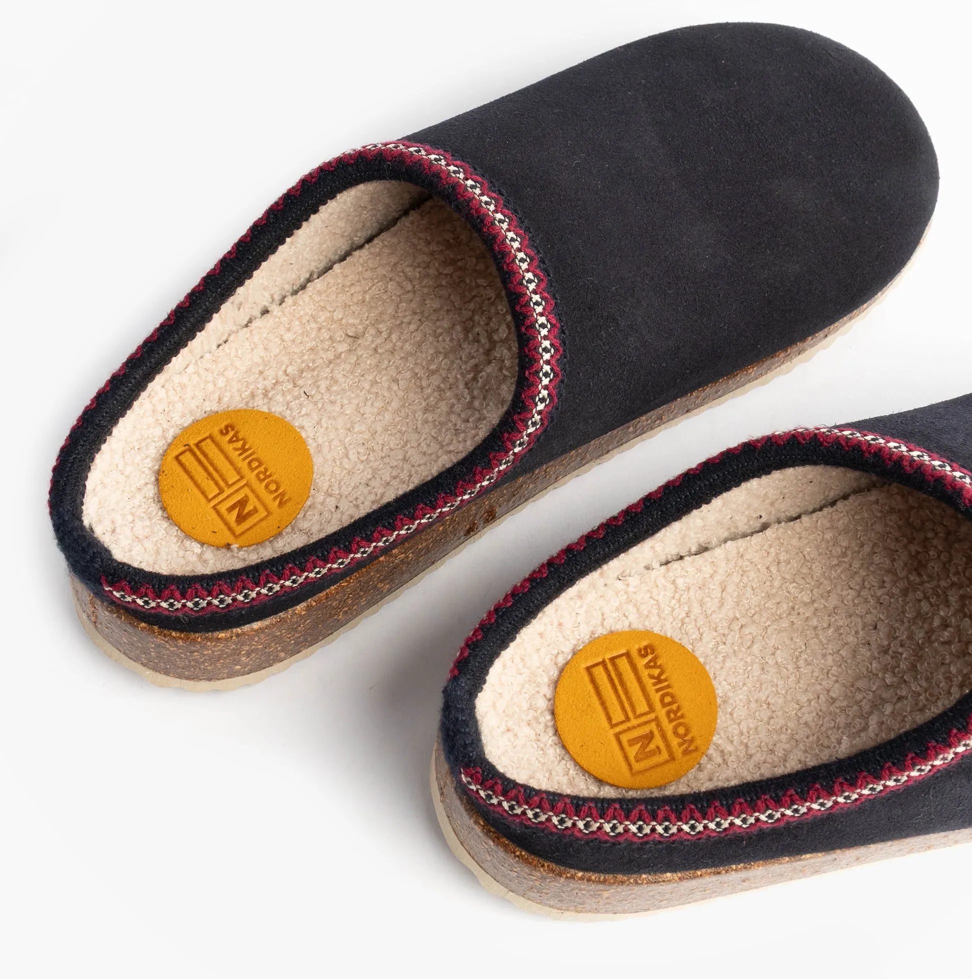 Nordikas 2258 Mens Suede Mule Slippers Marine Blue sold by Shuperb product image thumbnail 5