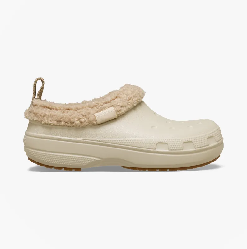 Crocs CLASSIC LINED SHORTY SDT Unisex Adults Clogs Sandals Sandstone sold by Shuperb