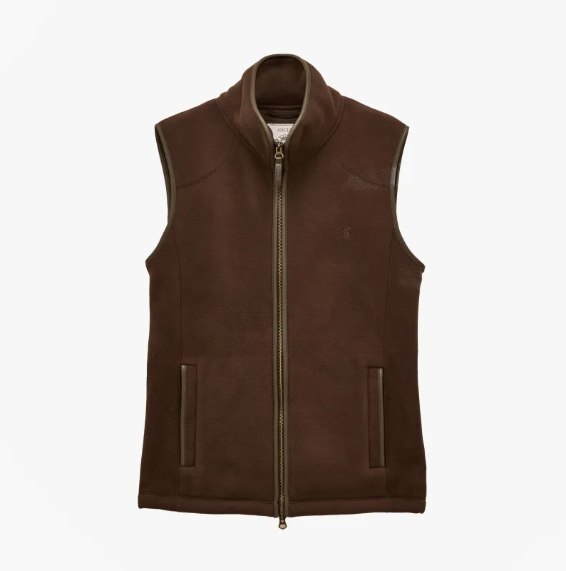 Joules HERITAGE FLEECE Mens Gilet Brown sold by Shuperb