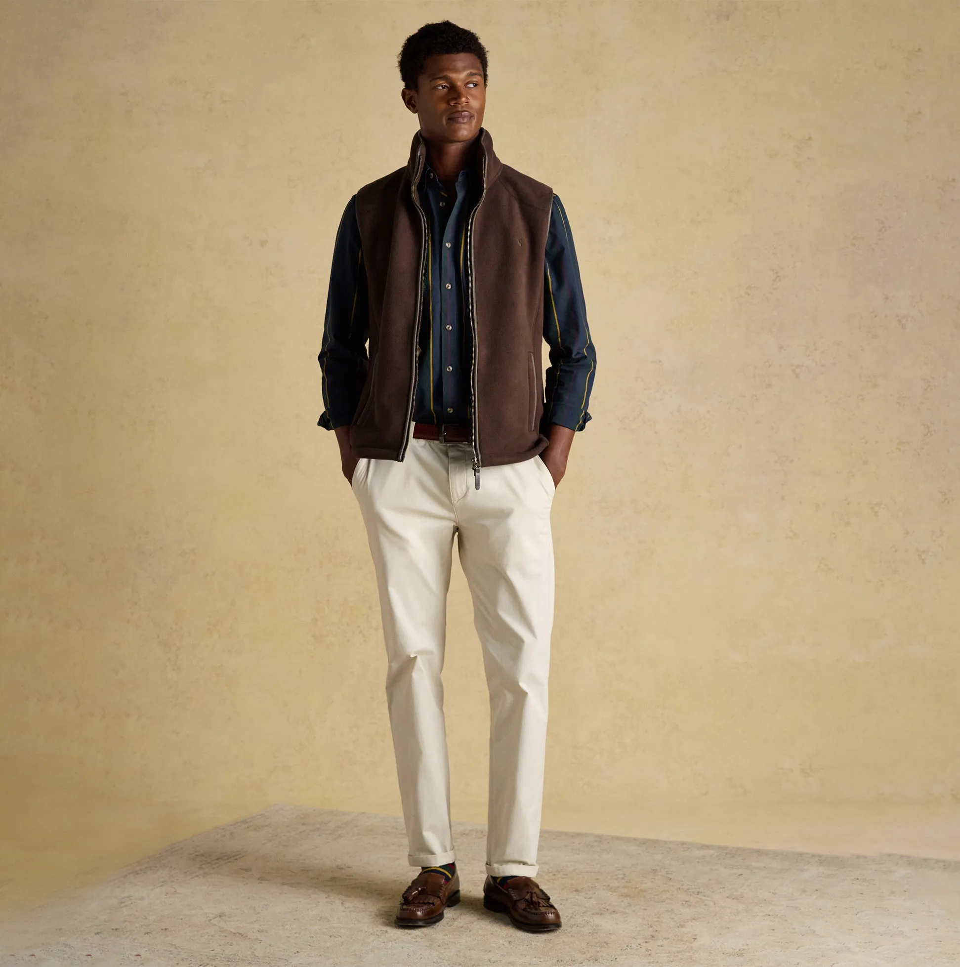 Joules HERITAGE FLEECE Mens Gilet Brown sold by Shuperb product image thumbnail 2