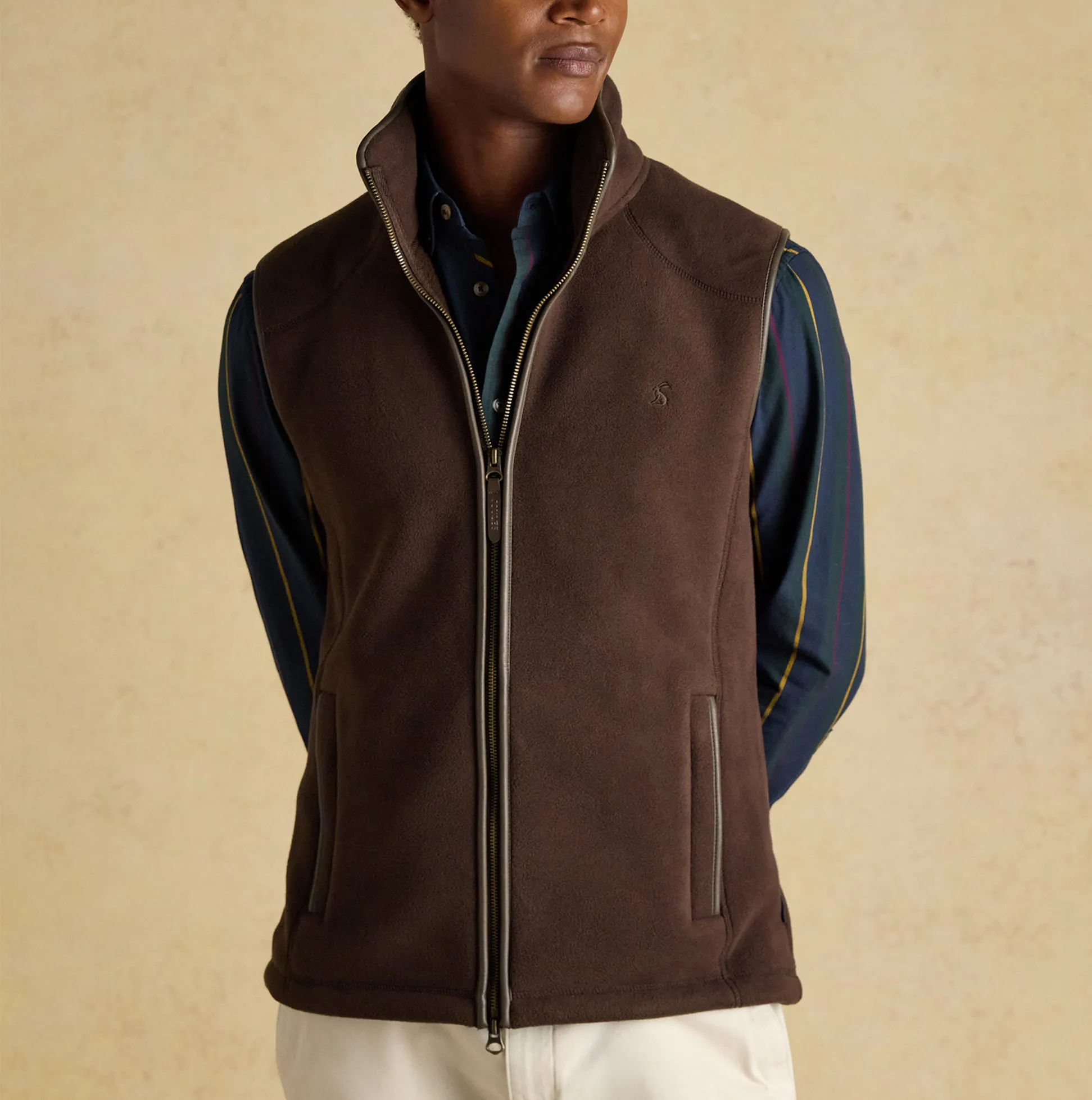 Joules HERITAGE FLEECE Mens Gilet Brown sold by Shuperb product image thumbnail 3