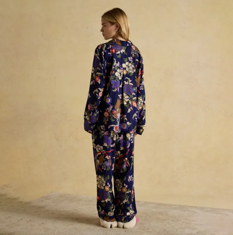 Joules ALMA Womens Pyjama Set Navy Floral sold by Shuperb