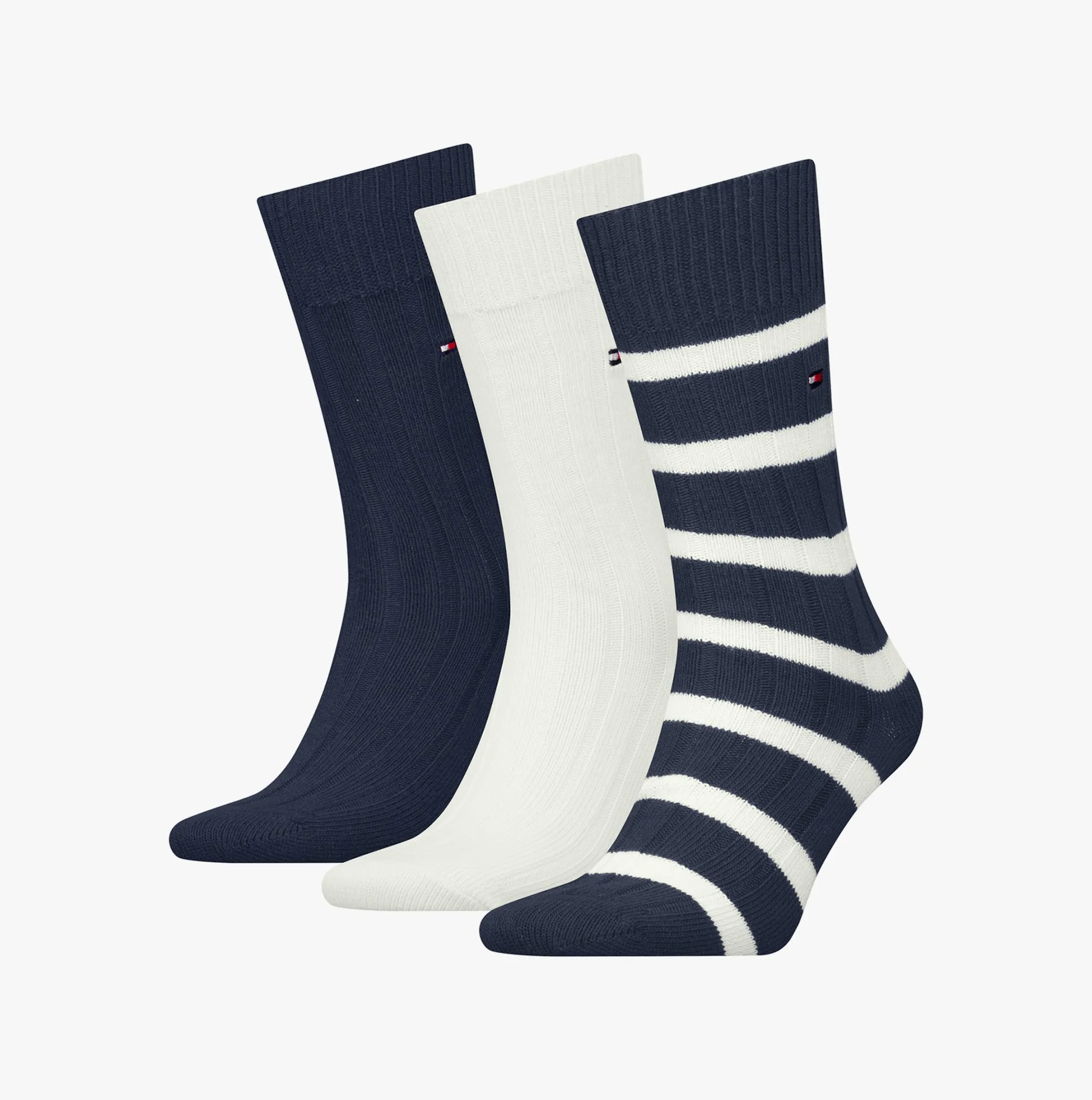 Tommy Hilfiger 3 Pack Giftbox Bootsock Mens Socks Navy sold by Shuperb