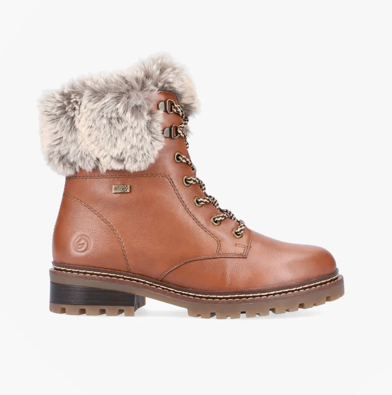 Remonte D0B74-24 Womens Fur Ankle Boots Brown sold by Shuperb