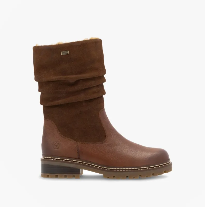 Remonte D0B80-24 Womes Side Zip Ankle Boots Brown sold by Shuperb