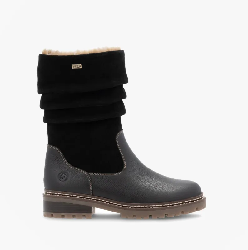 Remonte D0B80-00 Womes Side Zip Ankle Boots Black sold by Shuperb