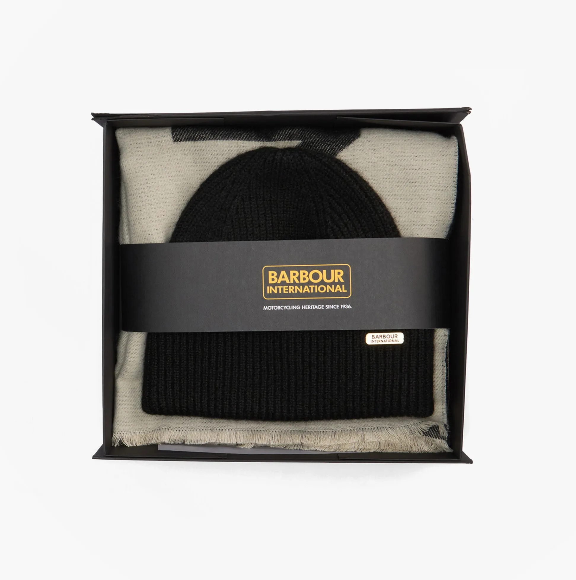 Barbour PENDLE BEANIE & MILLA SCARF Gift Set Womens Black/Jasmine sold by Shuperb product image thumbnail 2