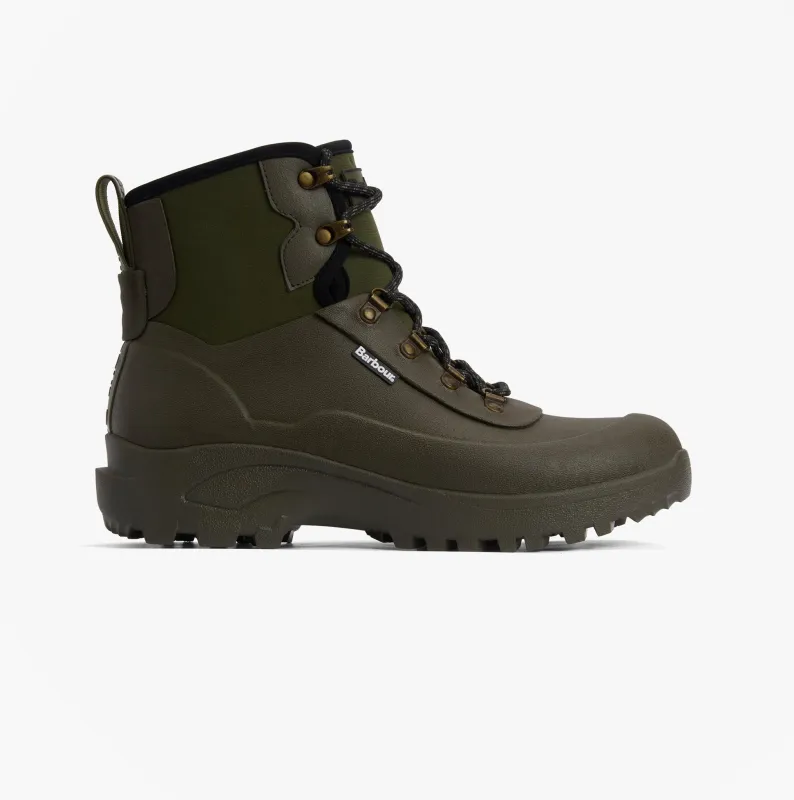 Barbour MARLOW Mens Lace Up Wellies Olive made by Barbour
