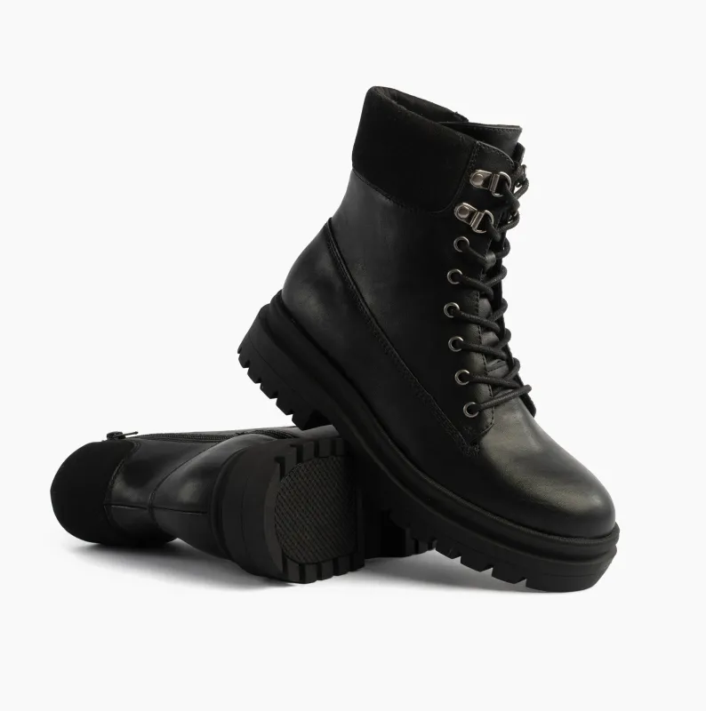 Rocket Dog DANIE Womens Lace Up Boots Black sold by Shuperb