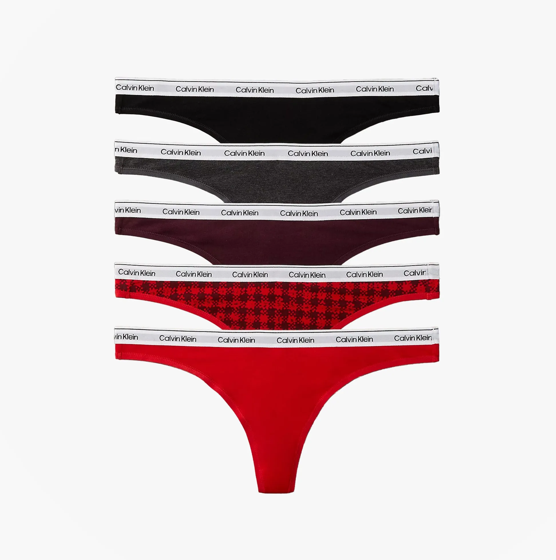 Calvin Klein THONG 5 PACK Womens Thong Multicoloured sold by Shuperb