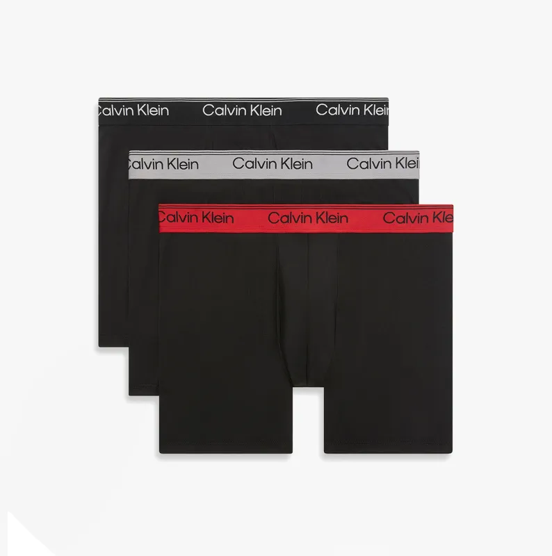 Calvin Klein BOXER BRIEF 3 Pack Mens Microfibre Stretch Black sold by Shuperb