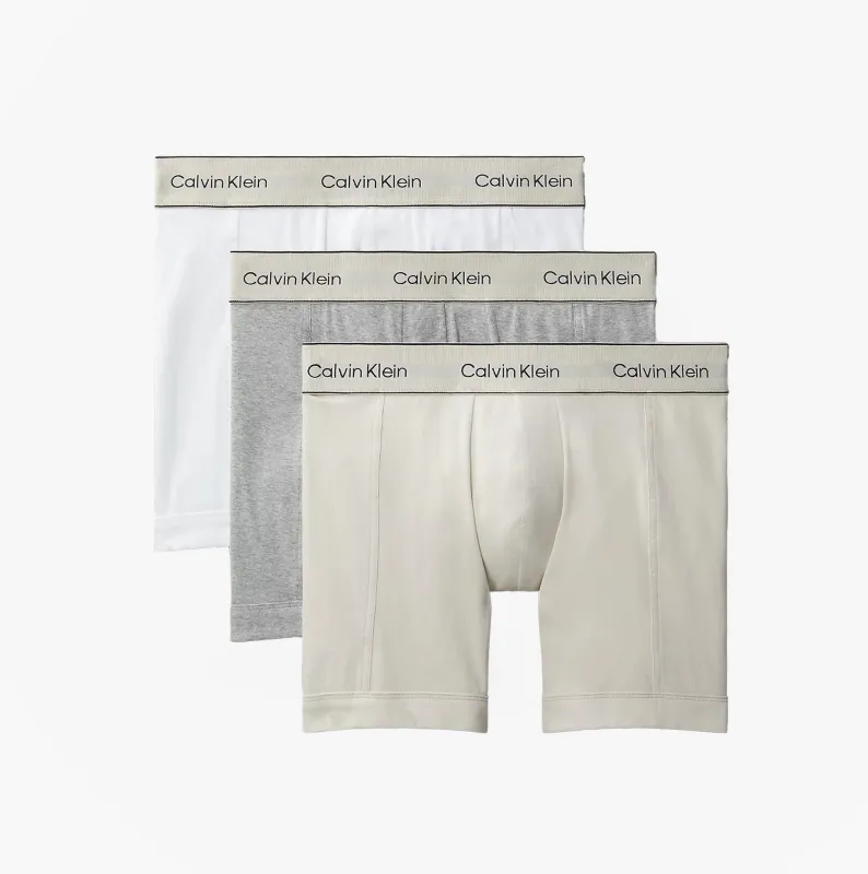 Calvin Klein BOXER BRIEF 3 Pack Mens Cotten Stretch Multicoloured sold by Shuperb