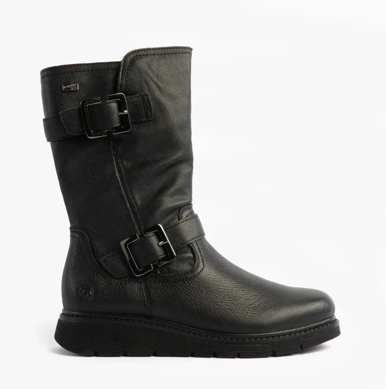 Remonte D3980-00 Womens Mid Calf Boots Black sold by Shuperb