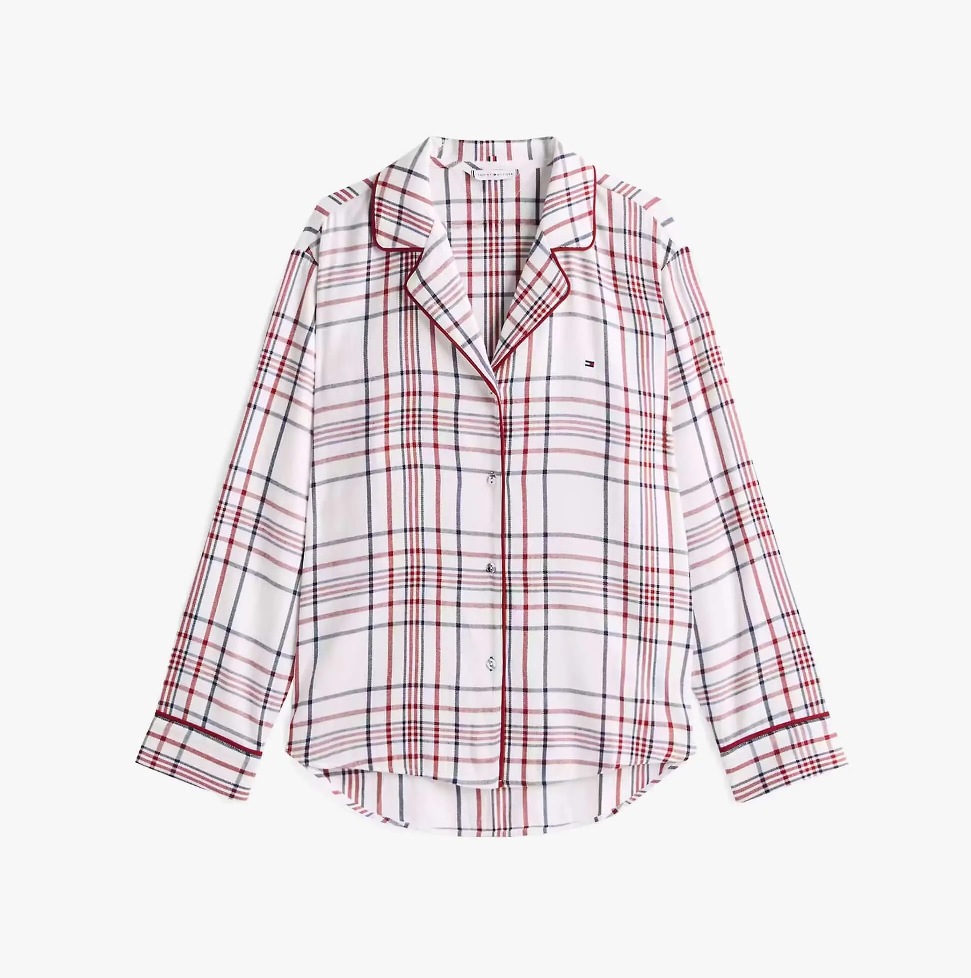 Tommy Hilfiger GIFT LS FLNL SHIRT S Womens Pyjama Set City Plaid Ivory Silk sold by Shuperb product image thumbnail 2