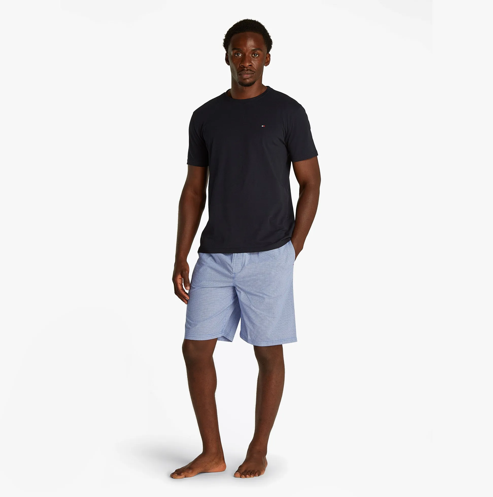 Tommy Hilfiger PURE COTTON Pyjama Set Mens Desert Sky / Mini Gingham sold by Shuperb product image thumbnail 2