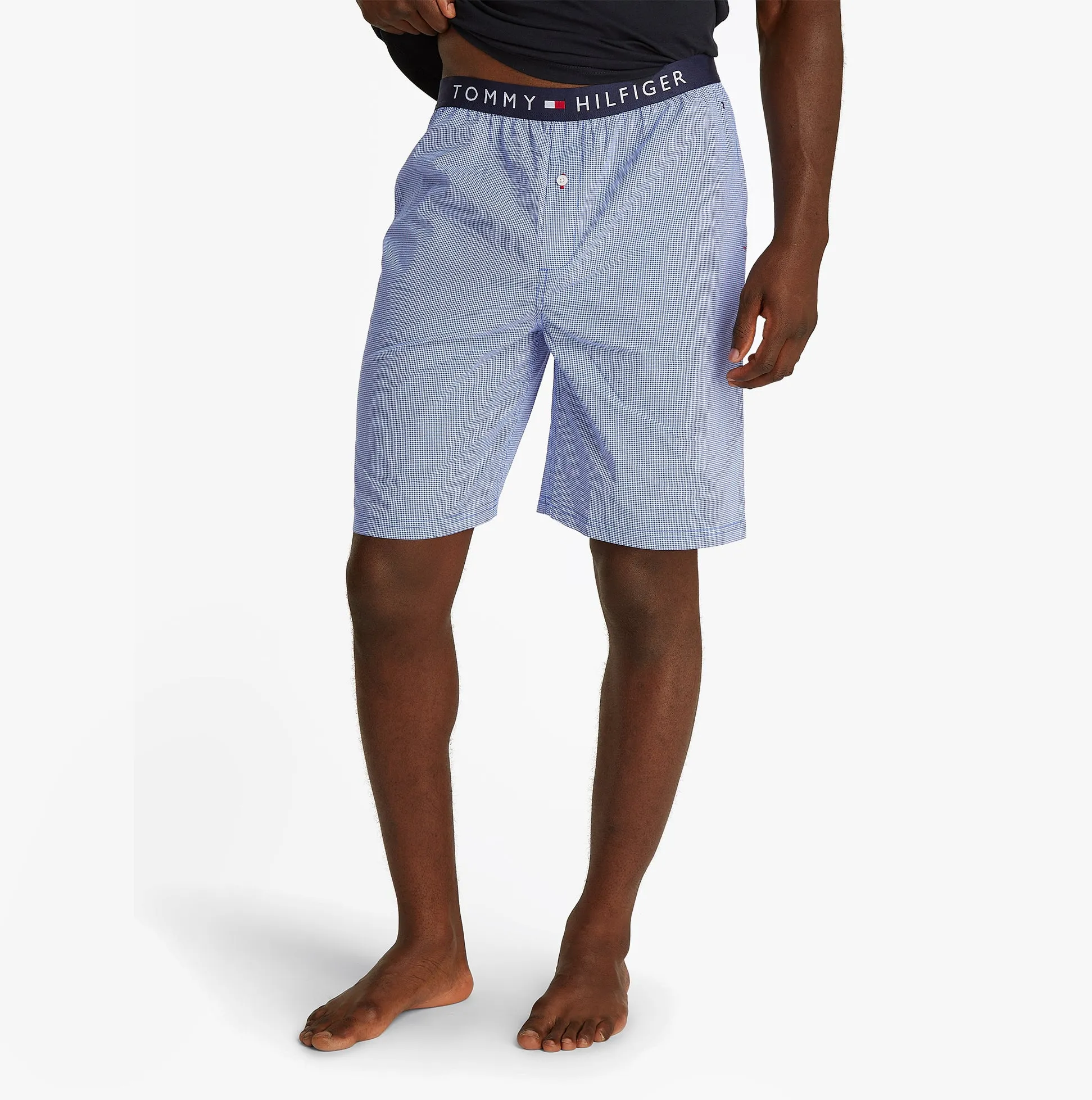 Tommy Hilfiger PURE COTTON Pyjama Set Mens Desert Sky / Mini Gingham sold by Shuperb product image thumbnail 4