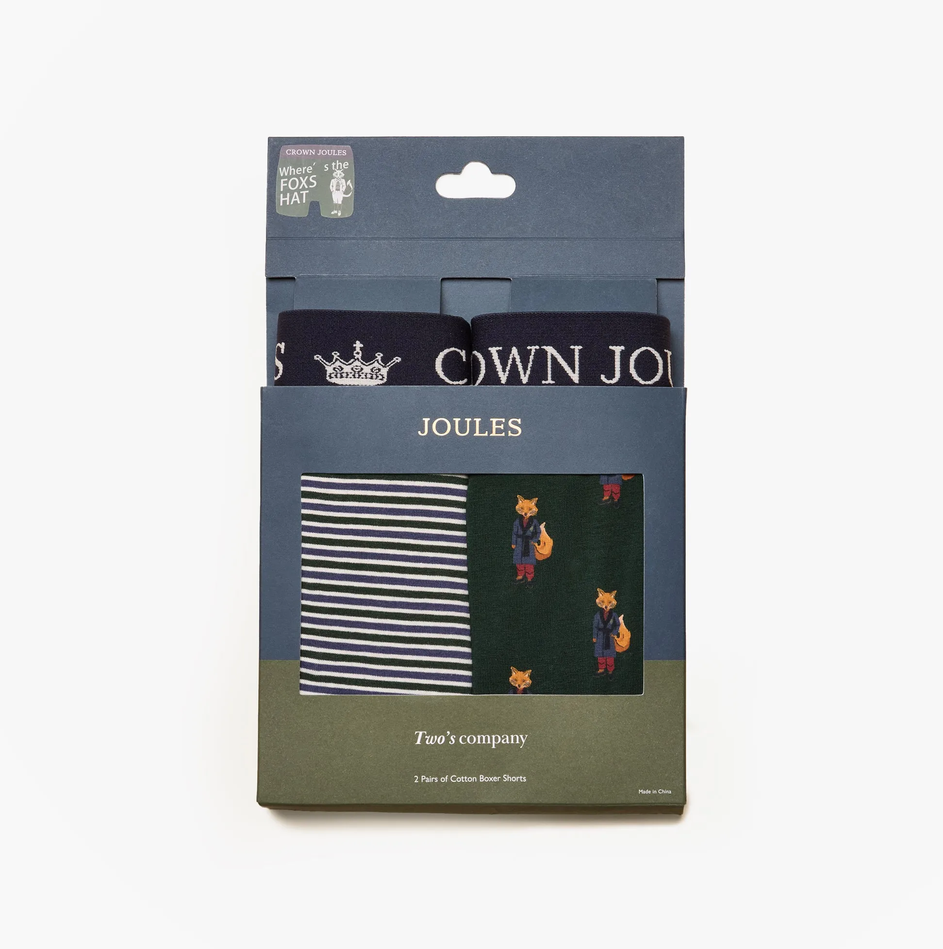 Joules CROWN Mens Boxer Shorts Blue/Green sold by Shuperb