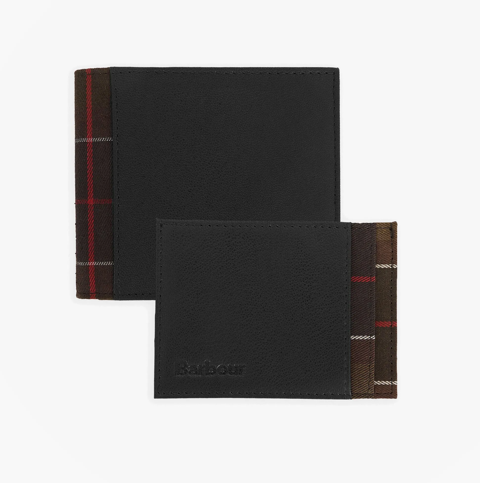 Barbour LEATHER/TARTAN WALLET & CARD HOLDER Gift Set Mens Wallet/Purse Black/Classic Tartan sold by Shuperb