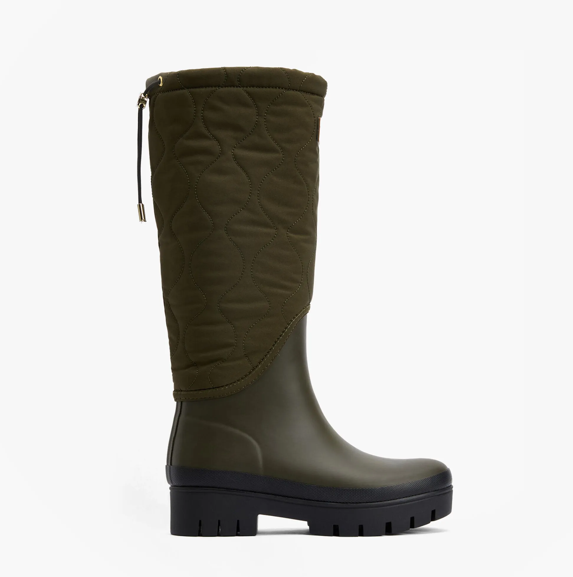 Barbour MARNIE Womens Tall Wellies Olive/Black sold by Shuperb