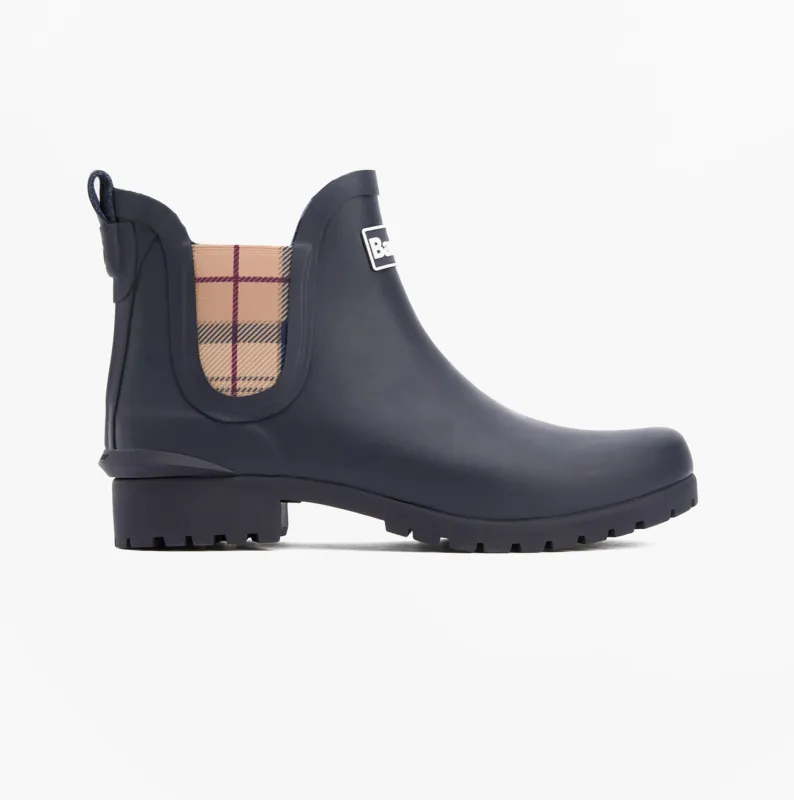 Barbour WILTON Womens Chelsea Wellies Navy/Hessian sold by Shuperb