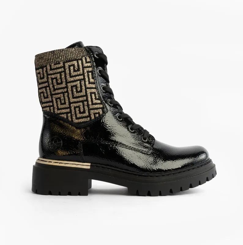 Rieker 72607-00 Womens Boots Black Combination sold by Shuperb