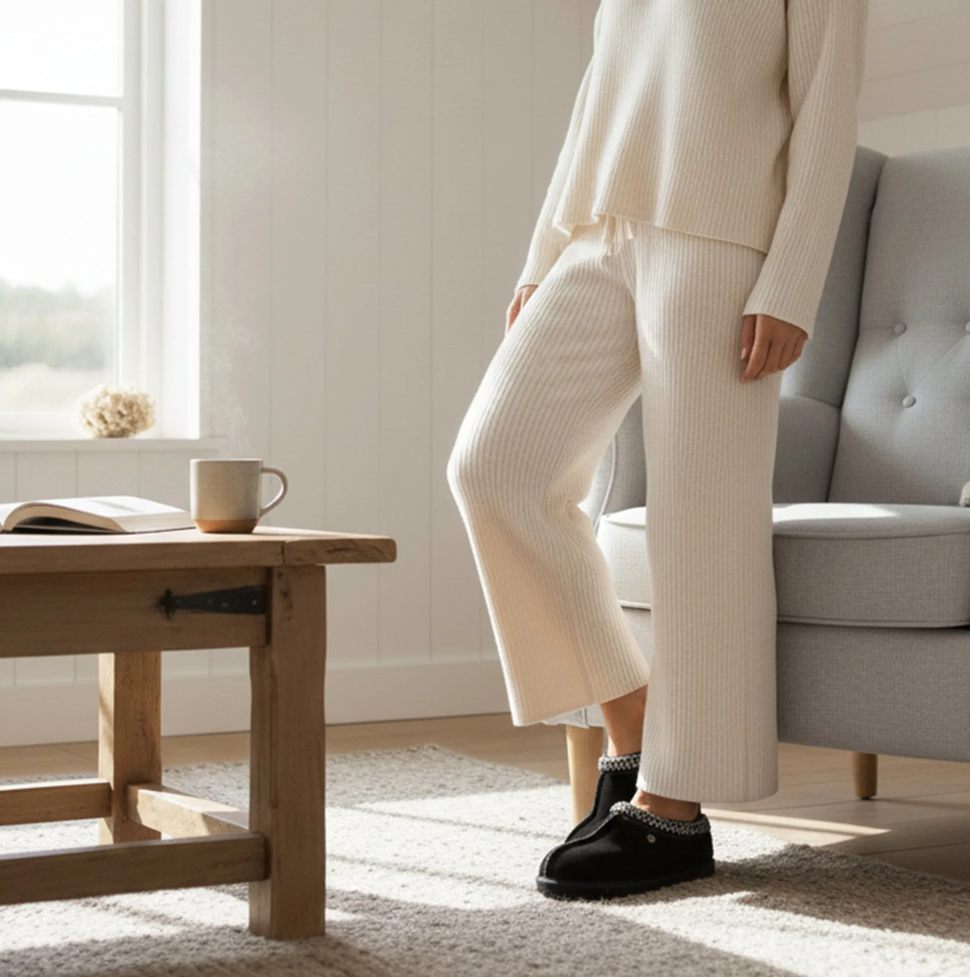 HOS Sheepskin BELLA Womens Full Slippers Black sold by Shuperb product image thumbnail 2