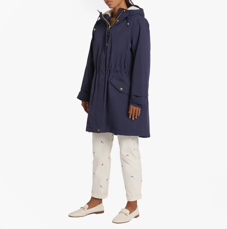 Joules PORTWELL Waterproof Hoodie Raincoat With Adjustable Waist Navy sold by Shuperb