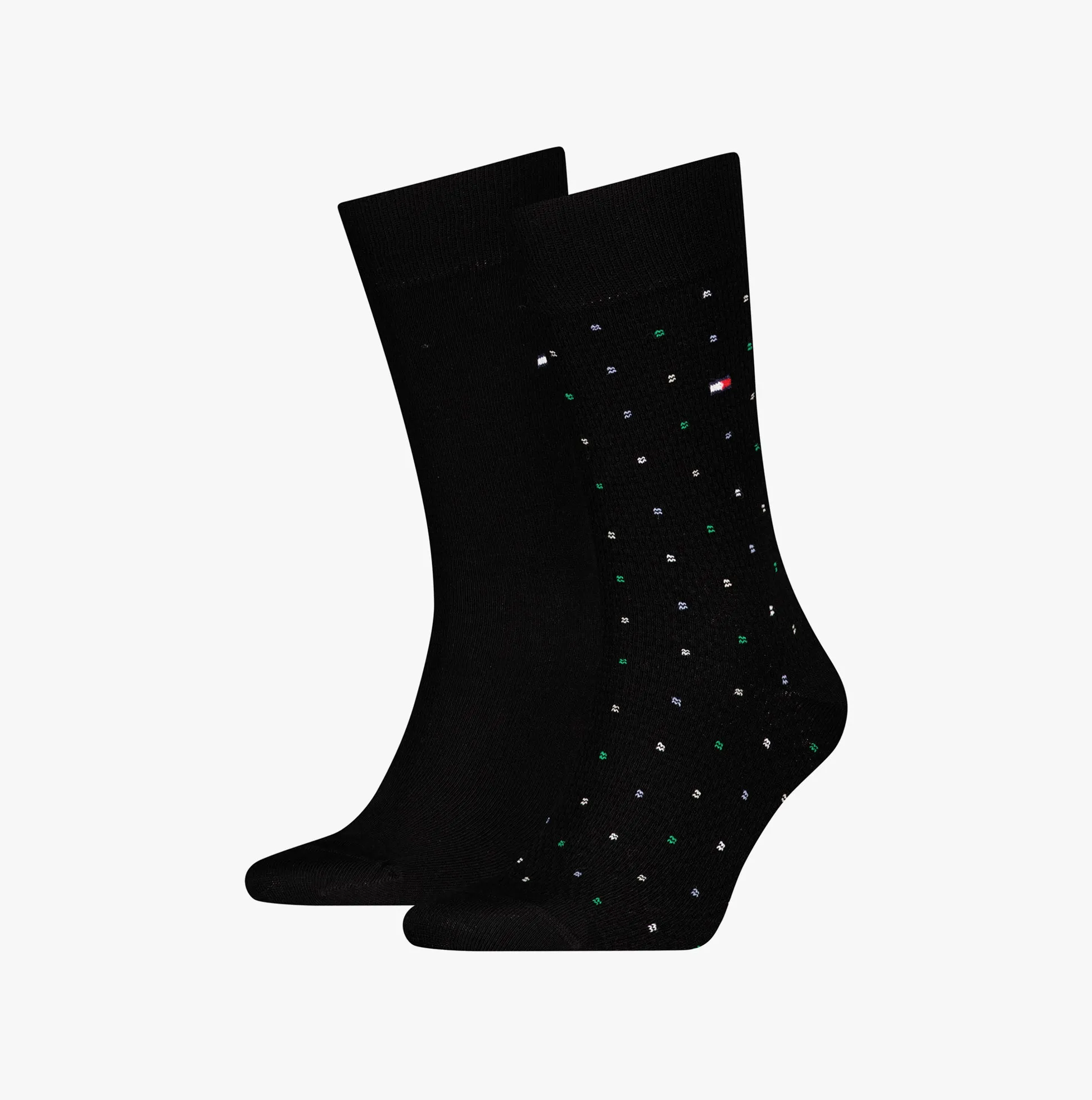 Tommy Hilfiger 2 Pack Structure Dot Mens Socks Black sold by Shuperb