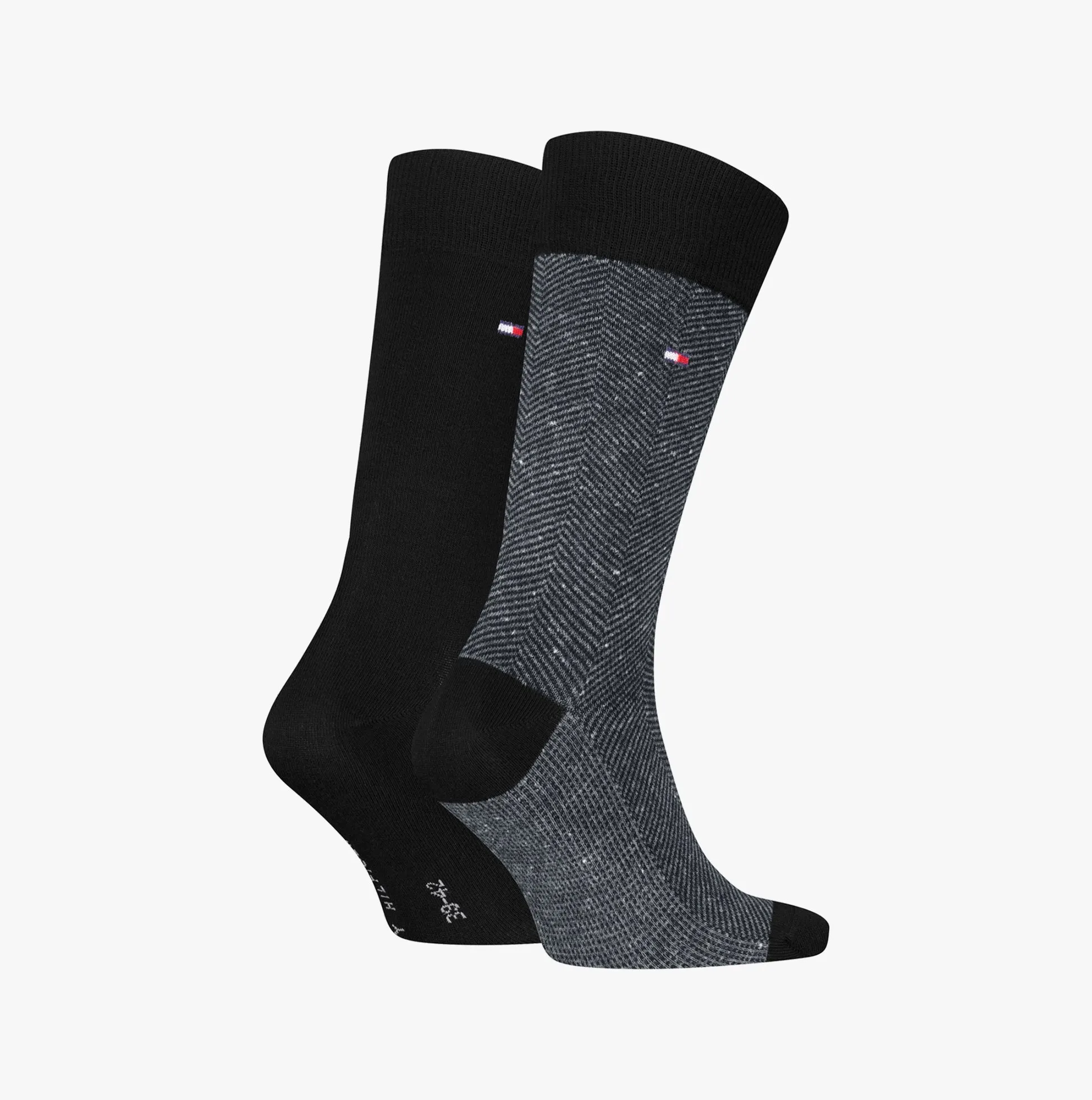 Tommy Hilfiger 2 Pack Nappy Herringbone Mens Socks Black sold by Shuperb product image thumbnail 2
