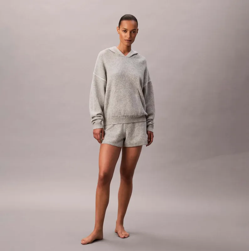 Calvin Klein PLUSH HOODIE. Womens Hoodies Grey Heather sold by Shuperb