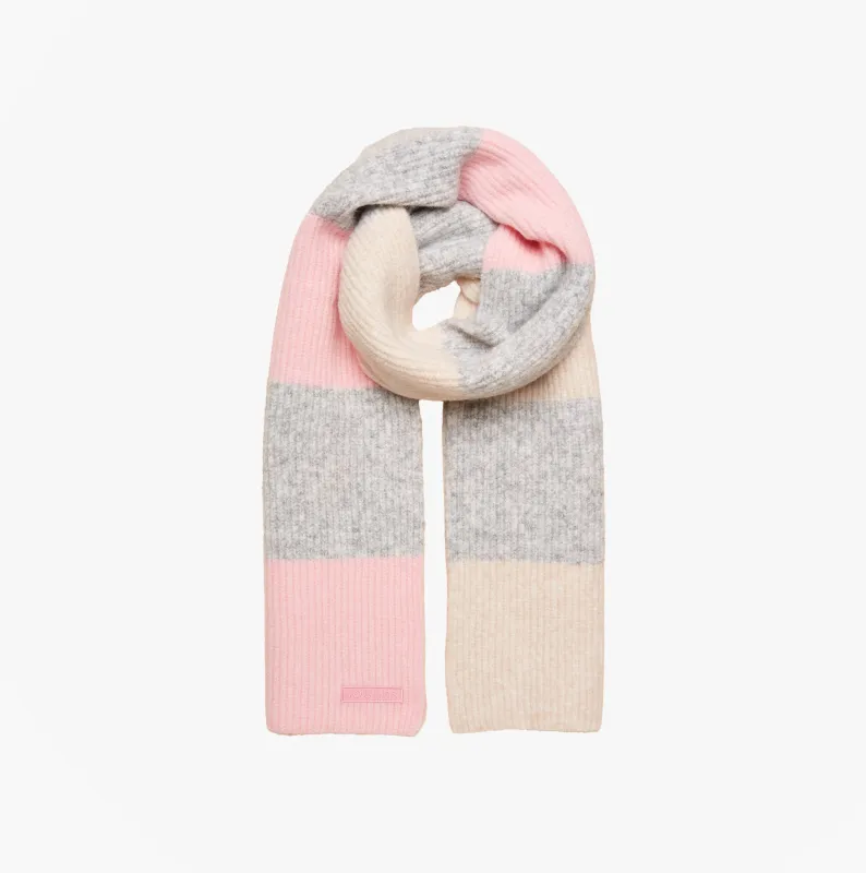 Joules POPLEY STRIPE Womens Winter Pink/Grey sold by Shuperb