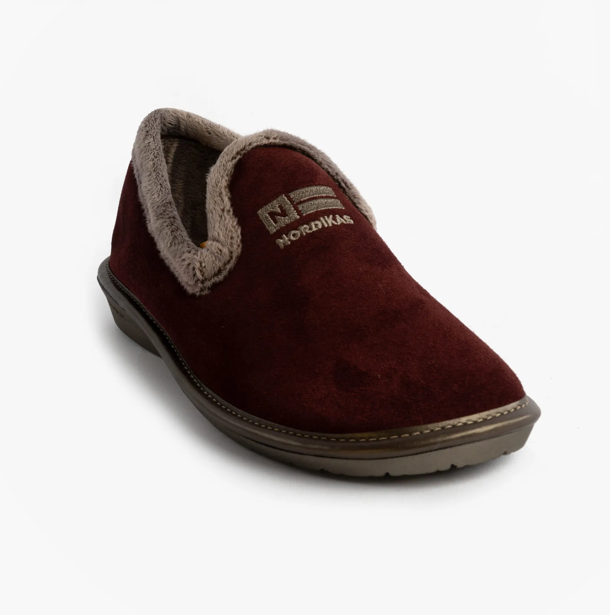 Nordikas 305 Womens Suede Full Slippers Bordo sold by Shuperb product image thumbnail 5