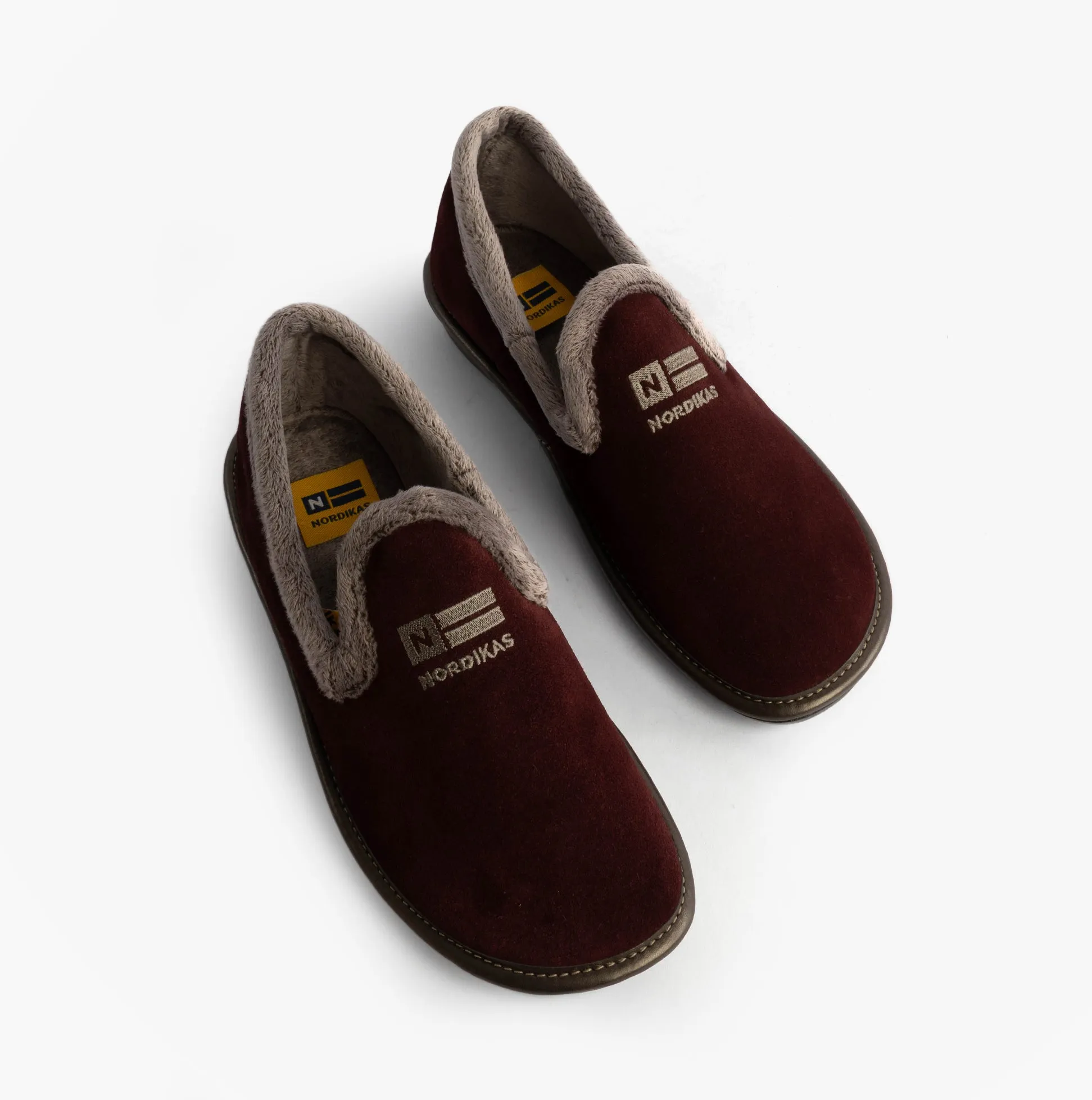Nordikas 305 Womens Suede Full Slippers Bordo sold by Shuperb product image thumbnail 2