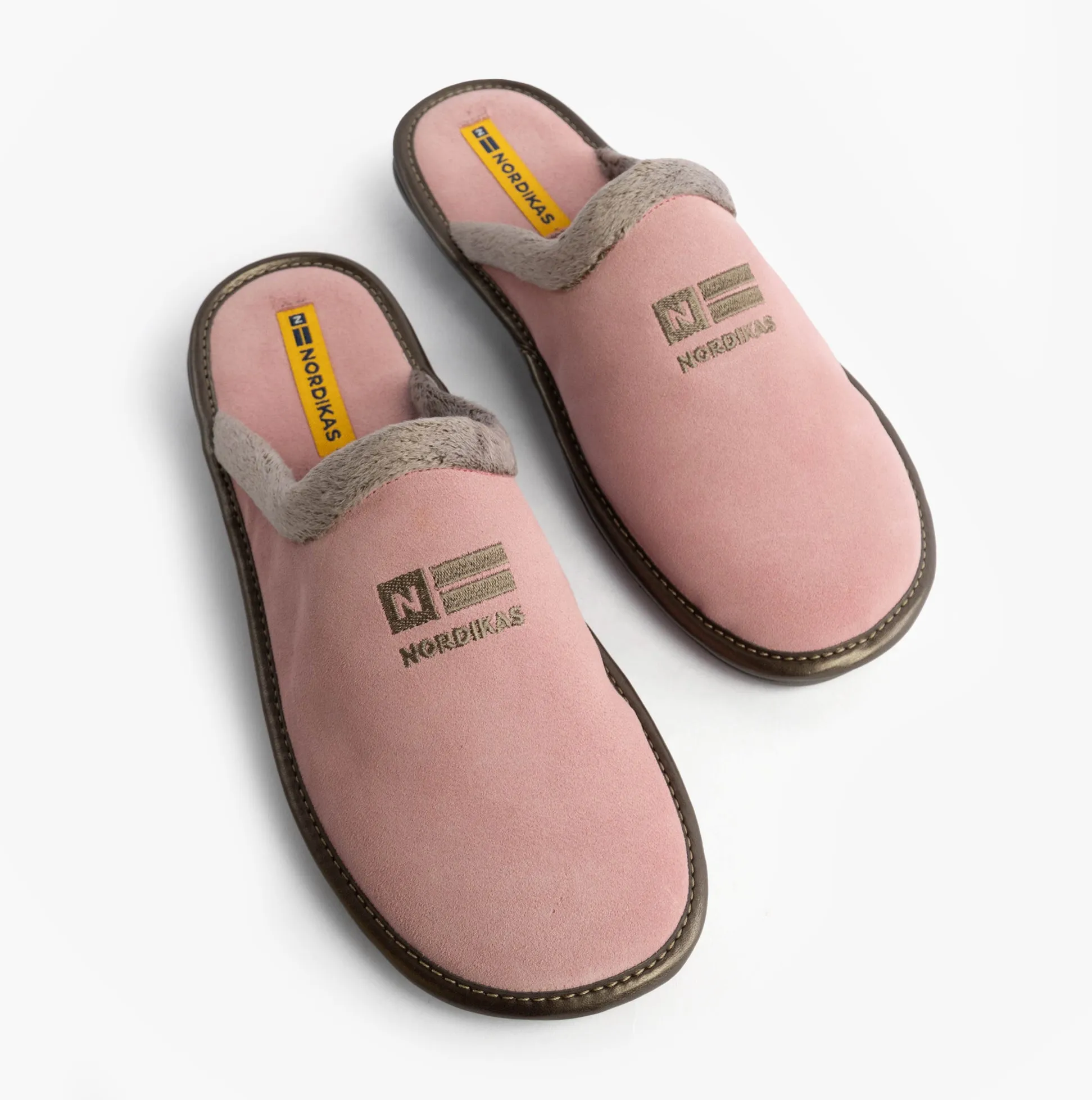 Nordikas 238 Womens Suede Mule Slippers Rose Pink sold by Shuperb product image thumbnail 2