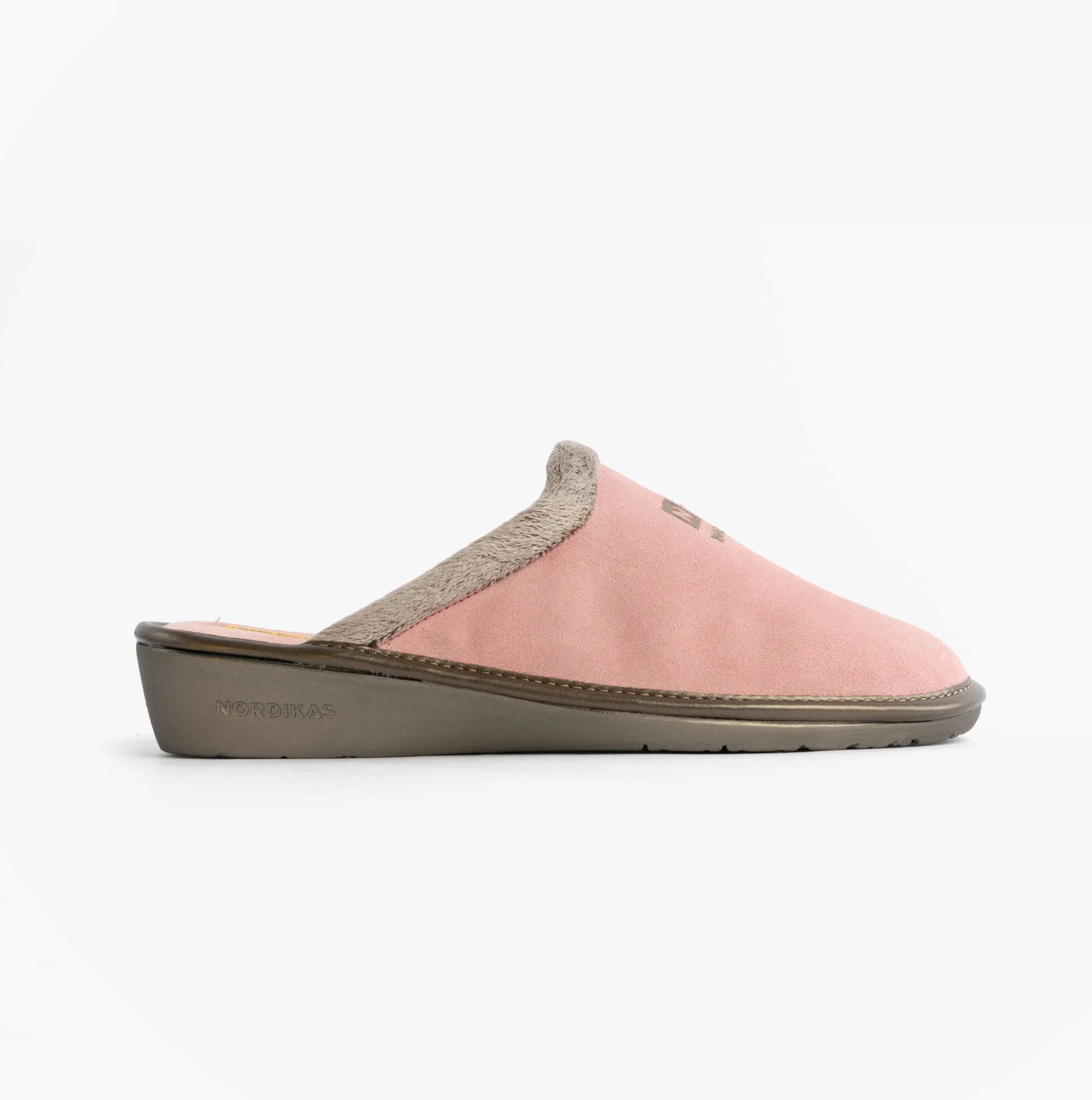 Nordikas 238 Womens Suede Mule Slippers Rose Pink sold by Shuperb