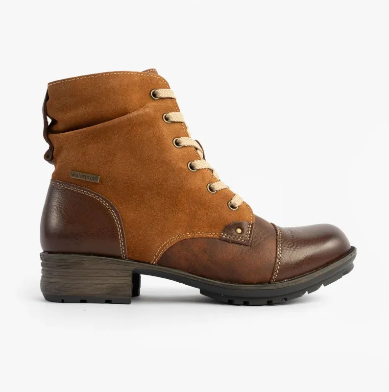 Josef Seibel SUSIE 03 Ladies Boots Camel Combi sold by Shuperb