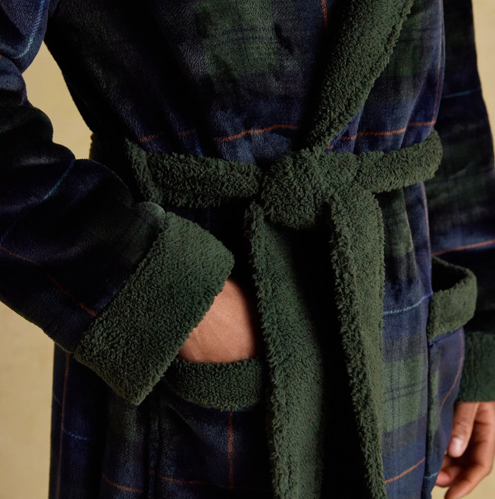 Joules MONTAGUE Mens Robe Green/Navy sold by Shuperb product image thumbnail 3