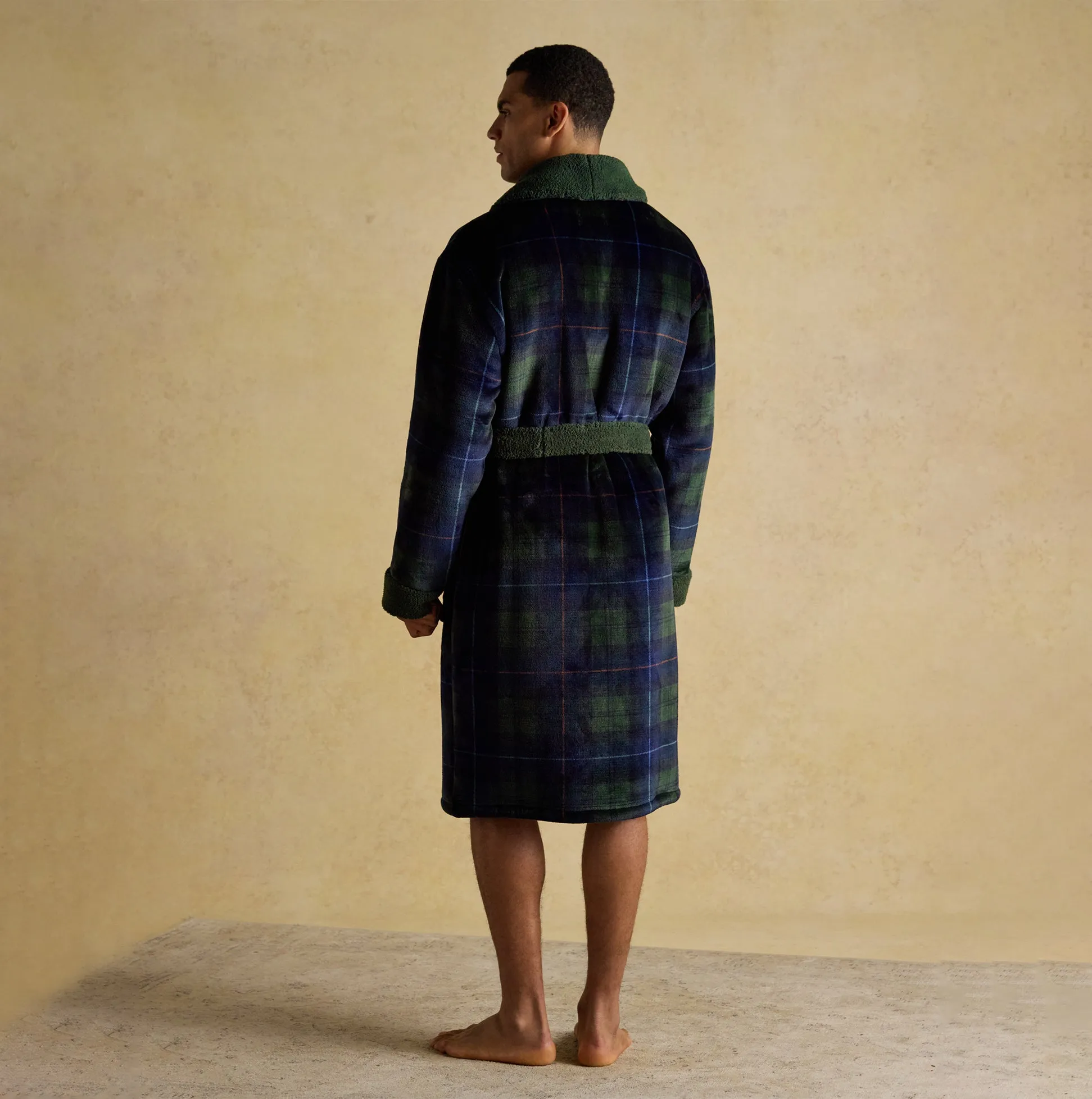 Joules MONTAGUE Mens Robe Green/Navy sold by Shuperb product image thumbnail 4