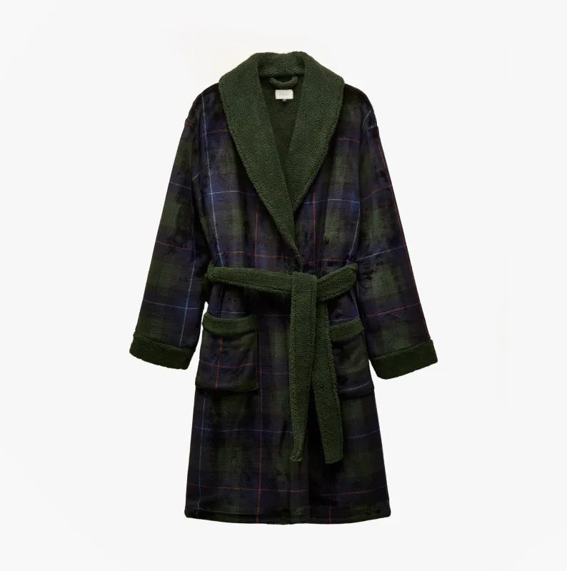 Joules MONTAGUE Mens Robe Green/Navy sold by Shuperb