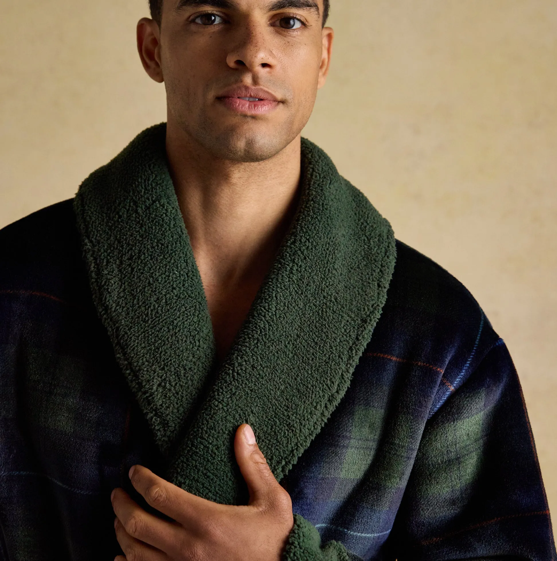 Joules MONTAGUE Mens Robe Green/Navy sold by Shuperb product image thumbnail 5