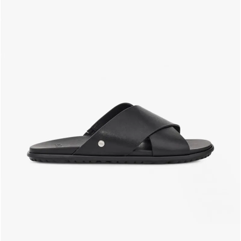 SOLIVAN CROSSBAND Ladies Leather Sandals Black made by UGG