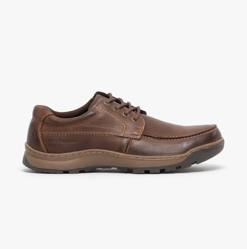 Hush Puppies TUCKER Mens Leather Casual Shoes Brown sold by Shuperb