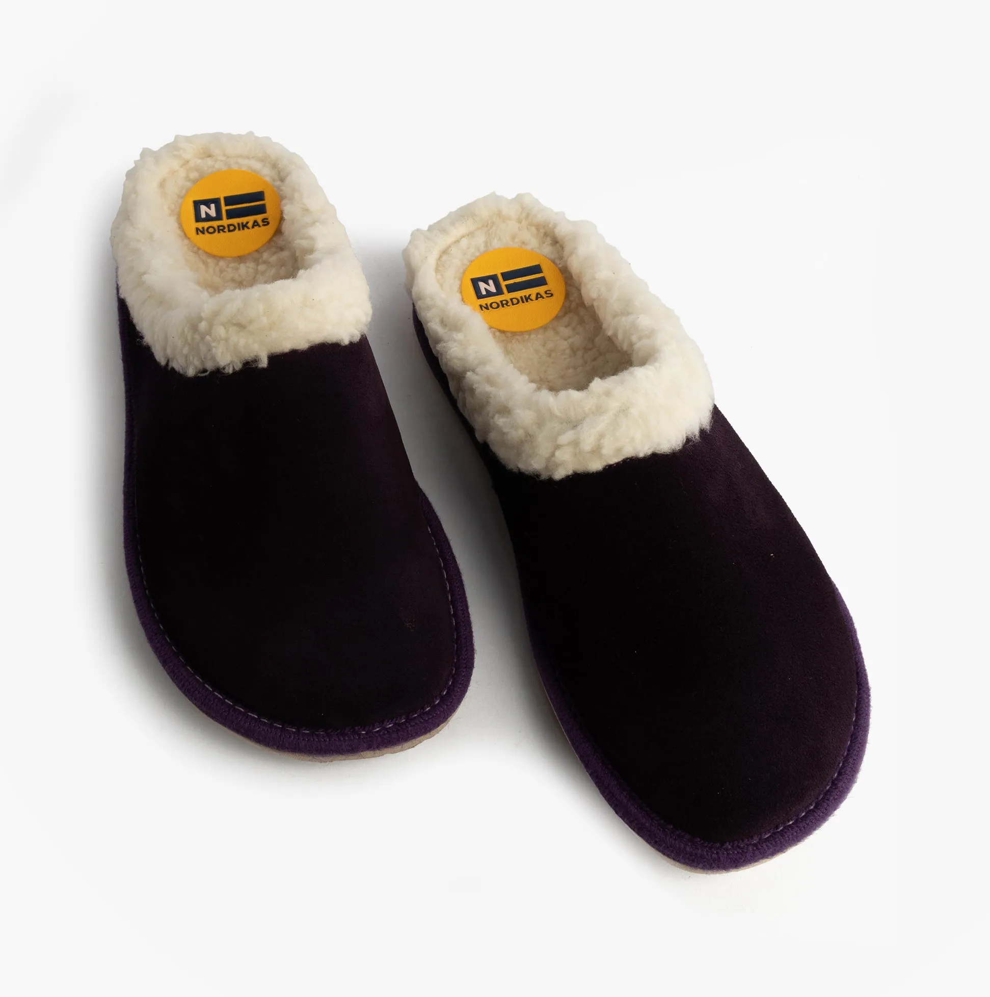 Nordikas 2087 Womens Suede Mule Slippers Purple sold by Shuperb product image thumbnail 2