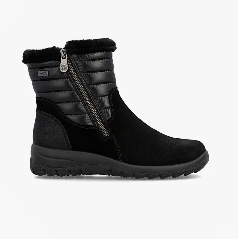 Rieker L7187-00 Womens Boots Black made by Rieker