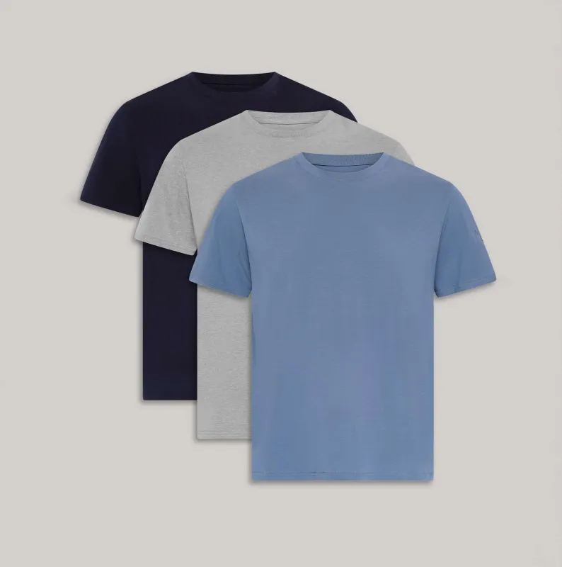 Ted Baker 3-Pack Crew Neck T-Shirts Mens T-Shirts & Tank Tops Navy Mix sold by Shuperb