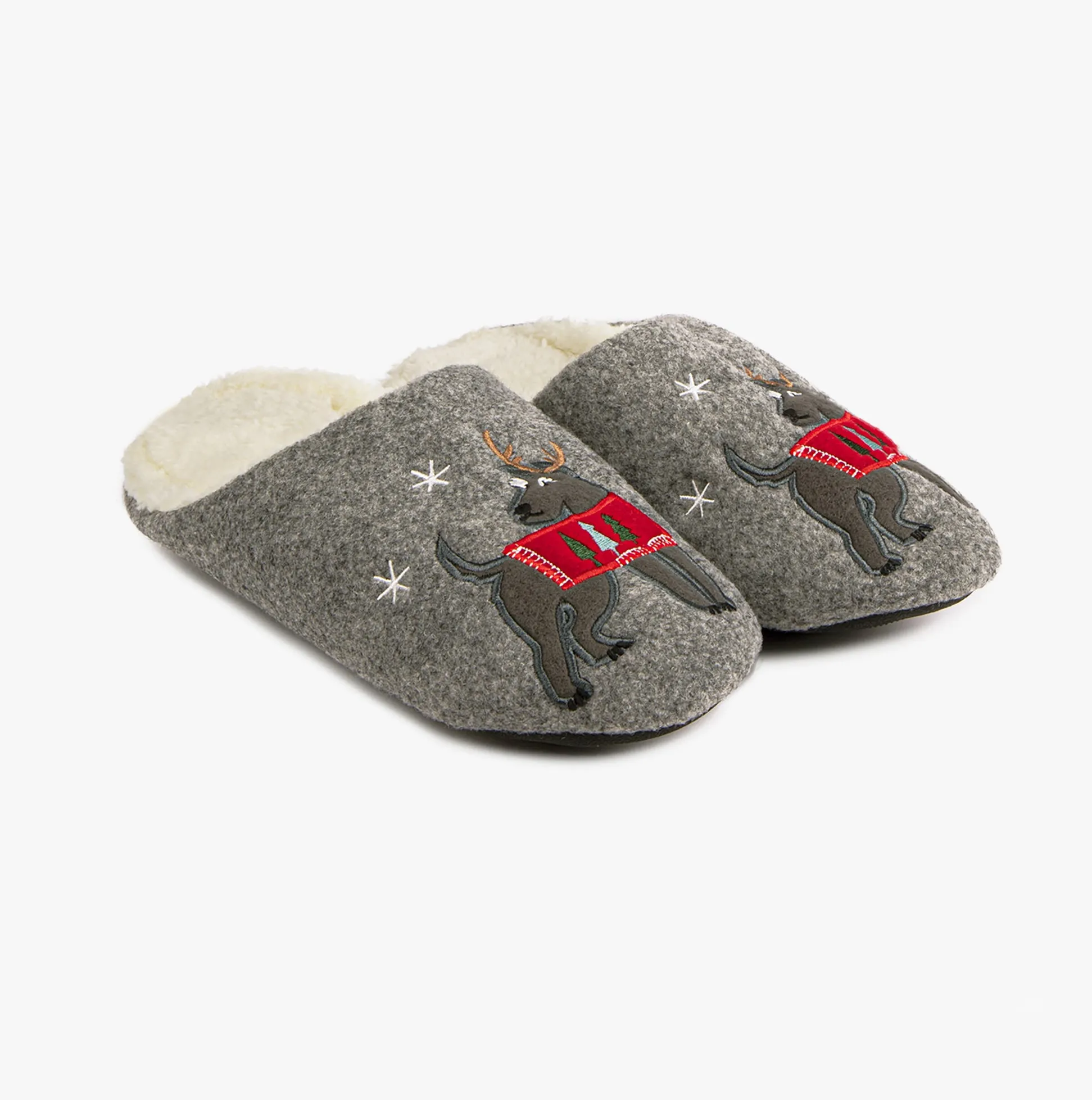 Totes Isotoner NOVELTY DOG Mens Mule Slippers Grey sold by Shuperb product image thumbnail 3