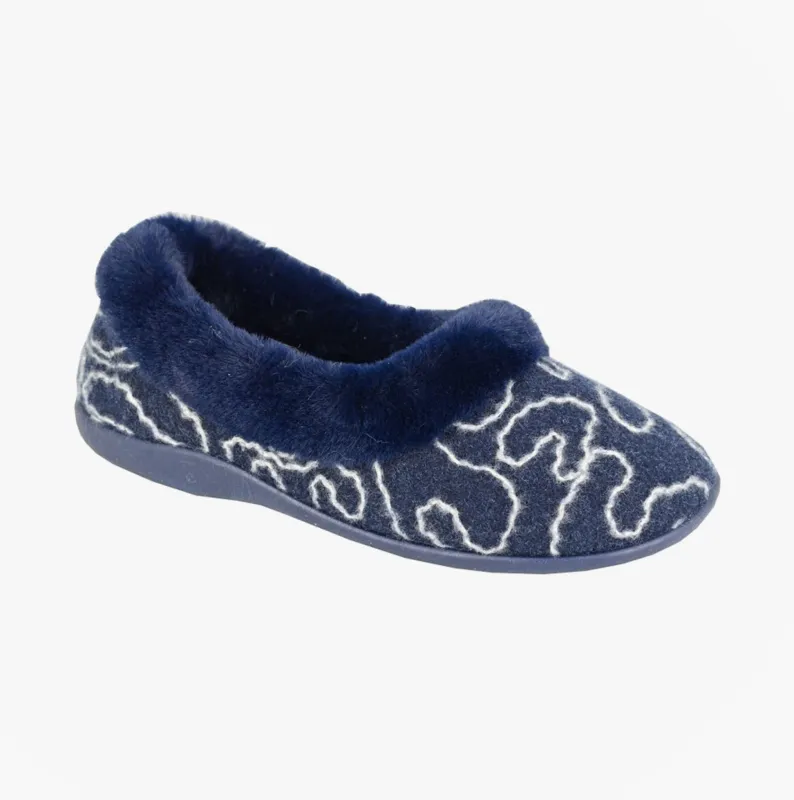 Sleepers DEETA Womens Full Slippers Slippers Navy sold by Shuperb
